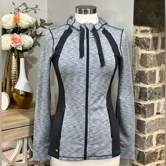 Ideology Women’s Active Space Dye Hooded Jacket in the Size Small in Gray Color - Picture 10 of 13